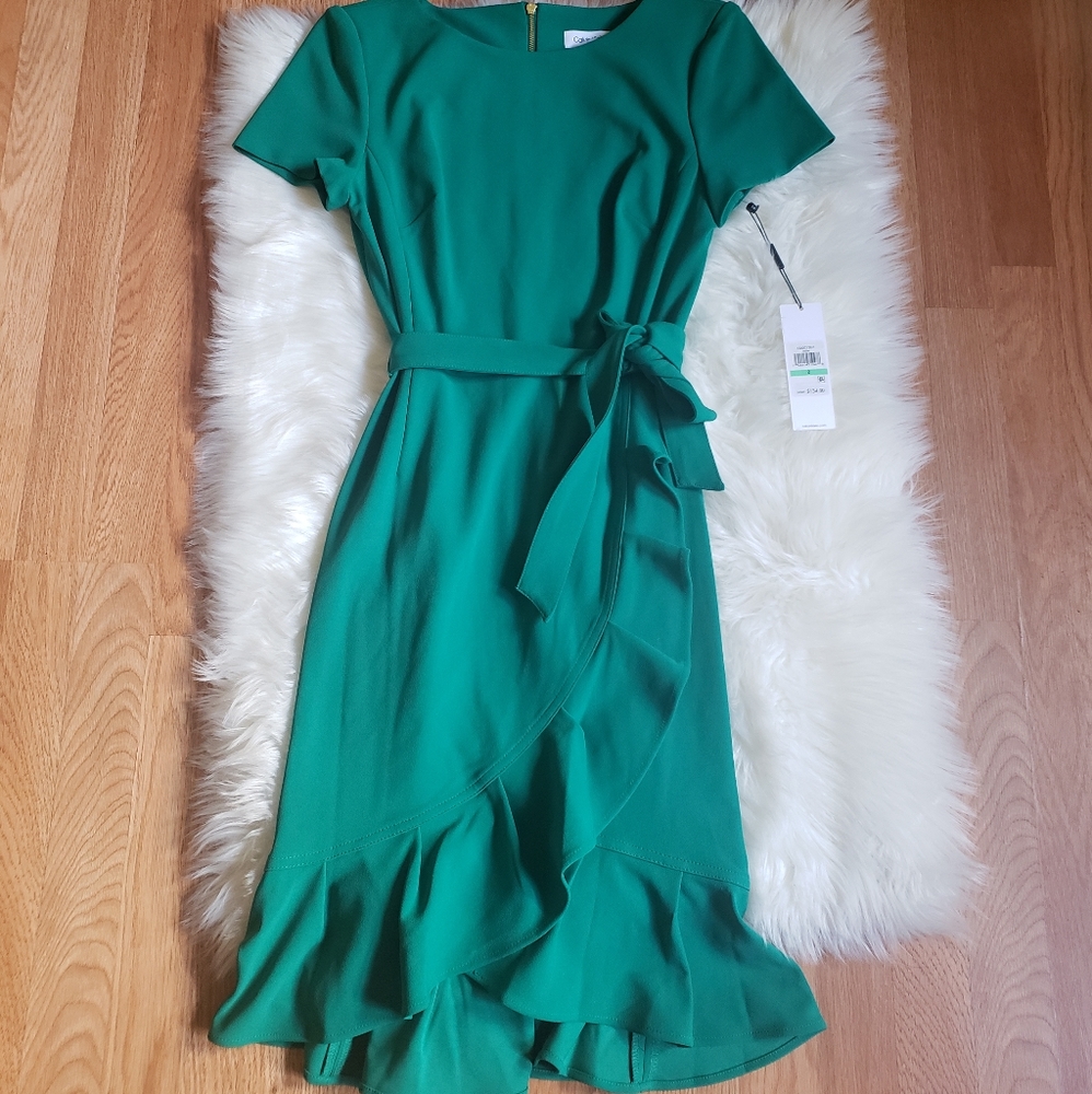 Green Dress - Office Attire